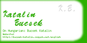 katalin bucsek business card